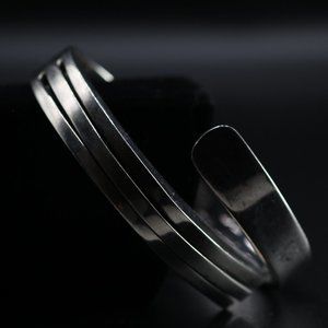 JRZ HALLMARKED TAXCO MEXICO STERLING 925 MODERNIST CLAMP BRACELET